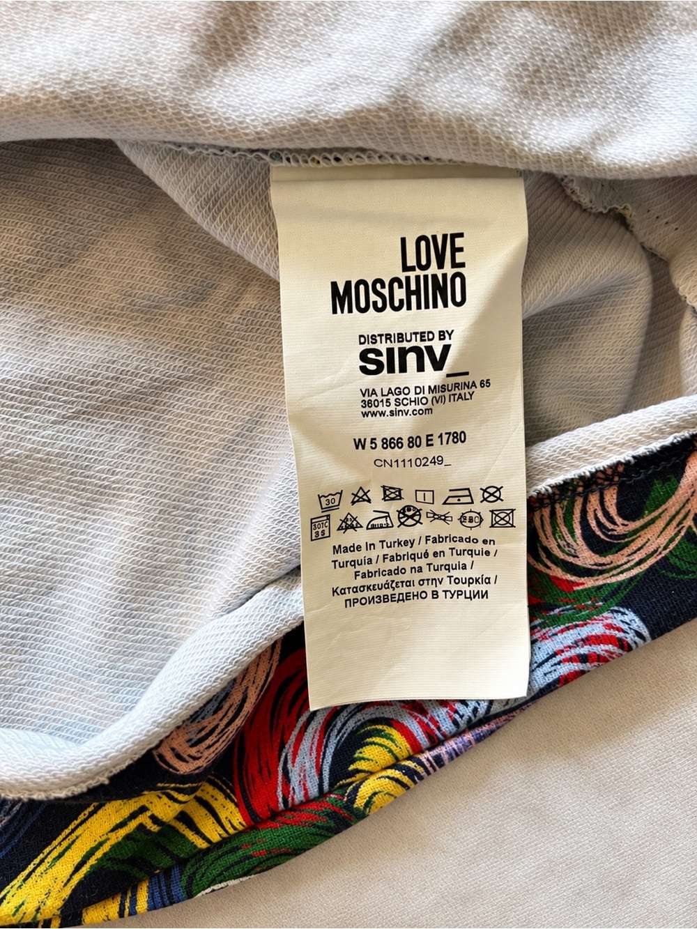 Moschino Love - ‘Multi Heart’ Dress - 'Love Moschino’ Print - Ribbed Collar - Picture 5 of 5